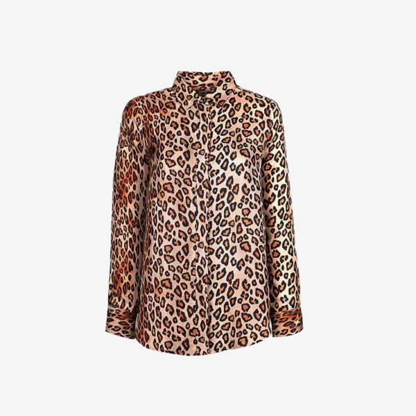 Issimo x Alberto Biani Leopard Silk Shirt - 100% silk - CHICISSIMO – Tops & T-shirts