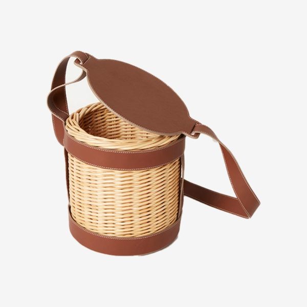 Gatti Lily Leather Basket With Shoulder Carry - Height 17 CM widht 15 CM depth 13 CM - Composition: 75% wicker, 25% calf leather - Handmade in ITALY - Unlined - Leather adjustable shoulder - Due to its handcrafted nature, sizes may differ slightly