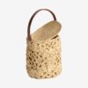 Gatti Jane Rafia Crochet Basket - Height 32 CM widht 16 CM depth 15 CM - Composition: 90% rafia, 10% calf leather - Handmade in ITALY - Leather handle - Unlined - Due to its handcrafted nature, sizes may differ slightly - CHICISSIMO - Bags & Accessories