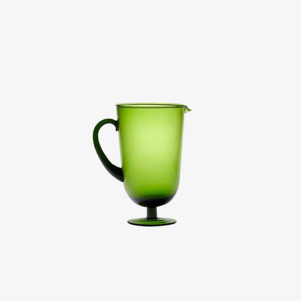 Bitossi Home diseguale collection jug c piede, green home decor ISSIMO