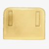Ferragamo's Creations golden nappa clutch, back fashion ISSIMO