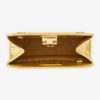 Ferragamo's Creations golden nappa clutch, inside fashion ISSIMO
