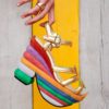 Ferragamo's Creations rainbow sandal 1938 multicolor, hand lifestyle fashion ISSIMO