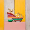 Ferragamo's Creations rainbow sandal 1938 multicolor, stripes lifestyle fashion ISSIMO