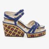 Ferragamo's Creations rombi sandal 1943, blue multicolor fashion ISSIMO