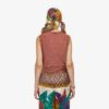 Ferragamo's Creations silk knit top, multicolor back fashion ISSIMO