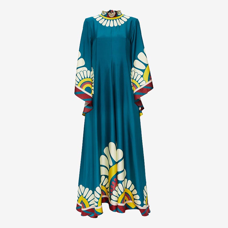 ISSIMO x La DoubleJ Magnifico Dress - Blue Solar Placée - Issimo