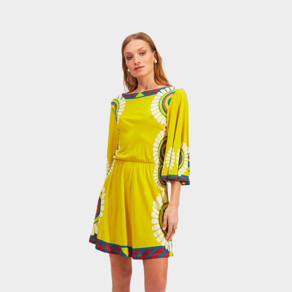 Issimo x La Double J sorellina dress, yellow model fashion ISSIMO