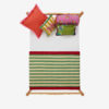 ISSIMO X Lisa Corti bougainvillea stripes junior quilt, mustard home decor