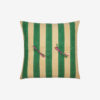 ISSIMO X Lisa Corti bougainvillea stripes pillow, back mustard home decor