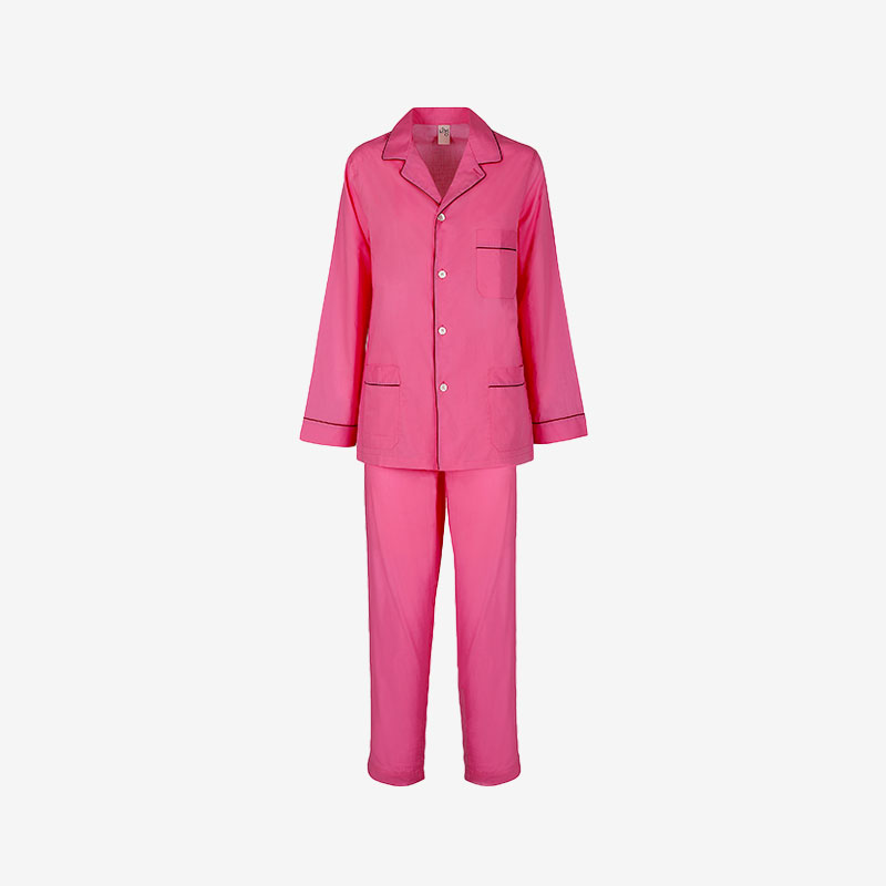 Issimo x Schostal pyjama, pink & bordeaux fashion ISSIMO