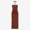 Giuliva Heritage The Leda Dress, terrycloth chocolate brown back fashion ISSIMO