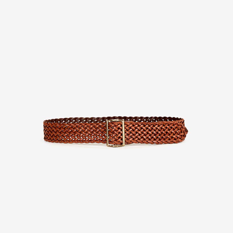 Giuliva Heritage The Marisia Belt Braided Leather, brown fashion ISSIMO