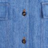 Giuliva Heritage The Officer Jacket, blue denim button detail fashion ISSIMO