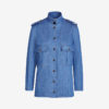 Giuliva Heritage The Officer Jacket, blue denim front fashion ISSIMO