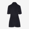 Giuliva Heritage The Sienna Jumpsuit, cotton terrycloth navy blue back fashion ISSIMO
