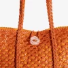 Iacobella circe vienna tote orange, front detail bags accessories ISSIMO