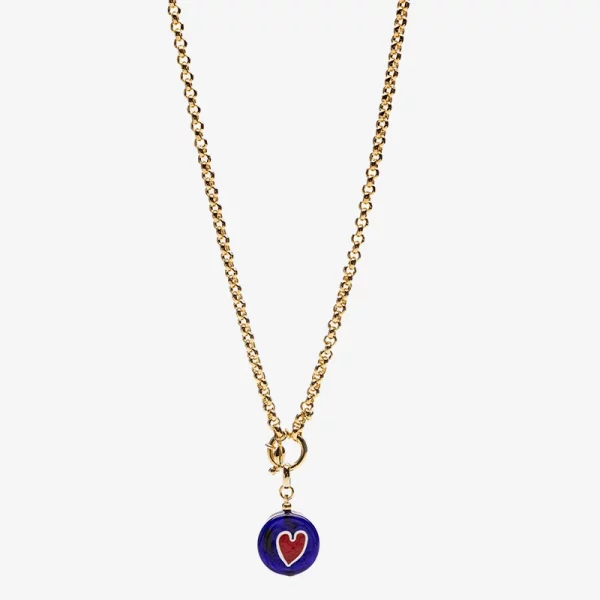 Amourrina lido necklace, blue heart red jewelry ISSIMO