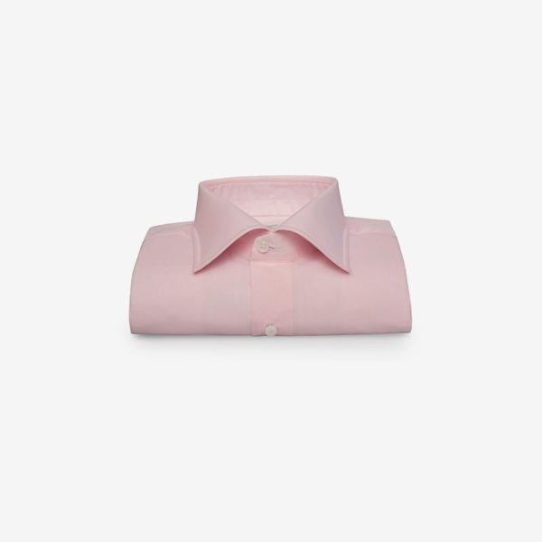 Battistoni classical cotton shirt, light pink fashion ISSIMO
