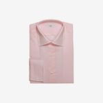 Battistoni classical cotton shirt, light pink front fashion ISSIMO