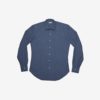 Battistoni cotton sport shirt, blue denim open fashion ISSIMO