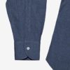 Battistoni cotton sport shirt, blue denim sleeve detail fashion ISSIMO
