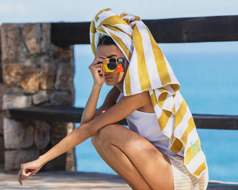 ISSIMO X Rivolta Carmignani Stripes Yellow & White Beach Towel, hotel souvenirs