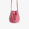 Iacobella nirmala raffia bucket bag, pink bags accessories ISSIMO