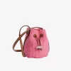 Iacobella nirmala raffia bucket bag, pink front bags accessories ISSIMO
