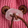 Iacobella nirmala raffia bucket bag, pink quartz detail bags accessories ISSIMO