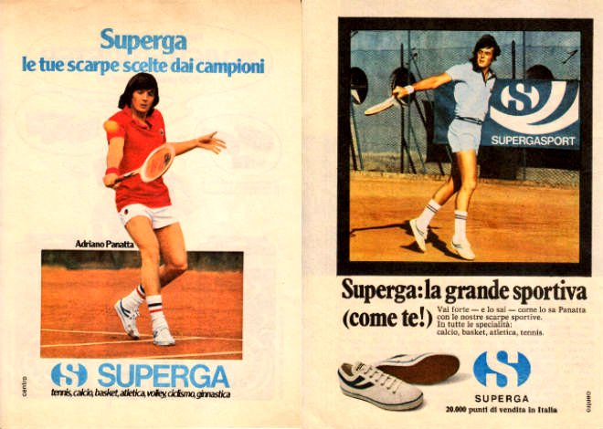Superga Italian poster. Tennis shoes