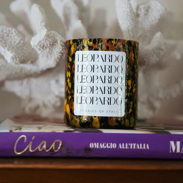 Stories of Italy leopardo candle, lifestyle home decor ISSIMO