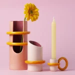 Arianna De Luca Prezioso Candleholder, yellow lifestyle home decor ISSIMO