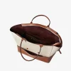Métier Incognito Large Cabas Natural With Cognac, lateral open fashion ISSIMO