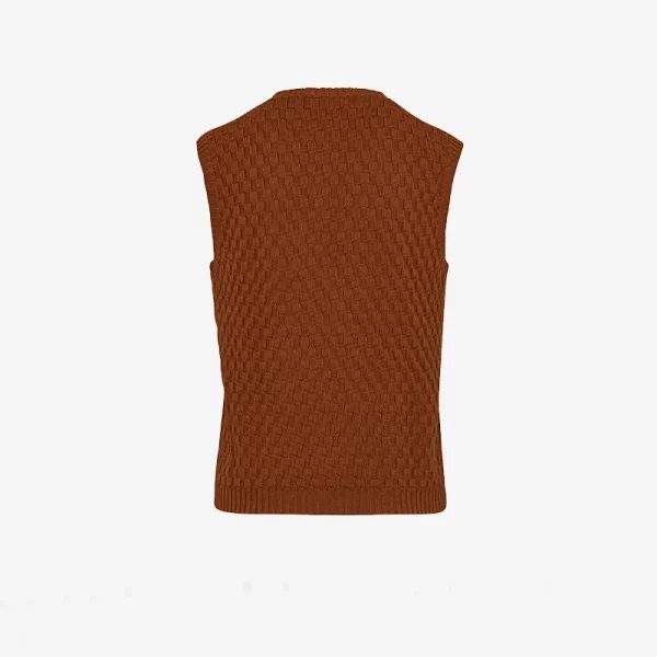 issimo giulivaheritage the lidia vest wool knit tobacco ready to wear fall winter 2022- 2023 fashion