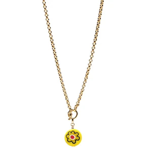 lido necklace anemone yellow and red