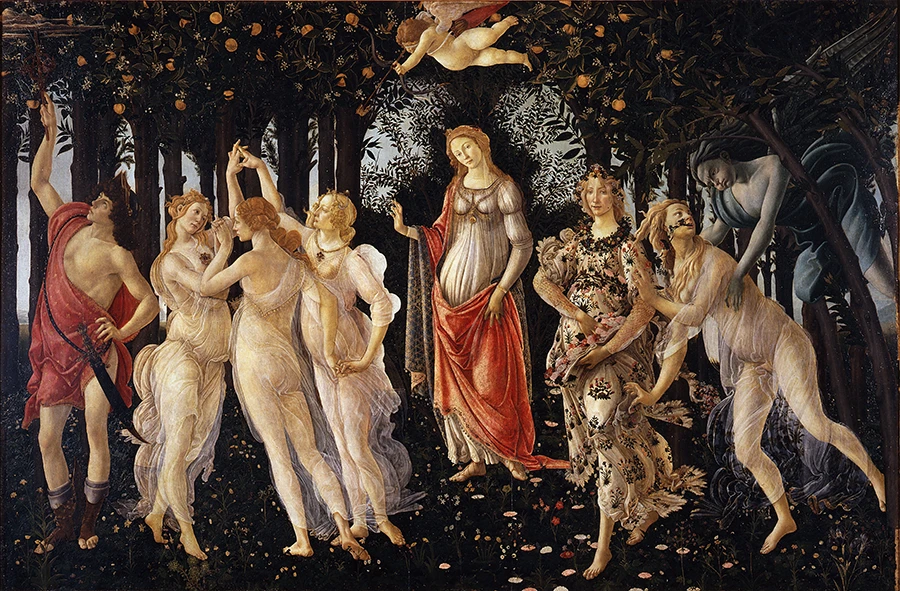 La Primavera (Spring), Sandro Botticelli (1477-1482). Uffizi Gallery, Florence