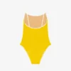 issimo lido trentasei one piece swimsuit back yellow and white